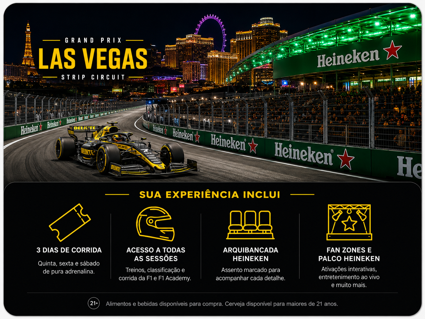 Benefícios da experiência no GP de Las Vegas